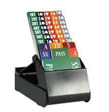 Lion Club Bridge Bidding System (4 db-os bridzs licitdoboz + licitkártya készlet) - Fekete