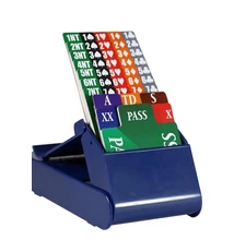 Lion Club Bridge Bidding System (4 db-os bridzs licitdoboz + licitkártya készlet) - Kék