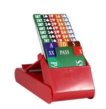 Lion Club Bridge Bidding System (4 db-os bridzs licitdoboz + licitkártya készlet) - Piros