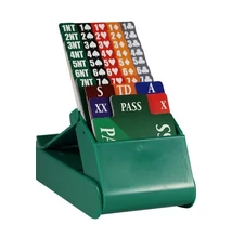 Lion Club Bridge Bidding System (4 db-os bridzs licitdoboz + licitkártya készlet) - Zöld