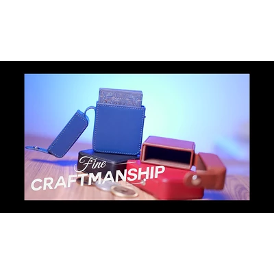 MAZE bőr kártyatok - kék