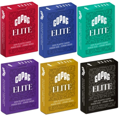 COPAG Elite Jumbo indexes 100% plasztik póker kártya - Piros, 1 csomag
