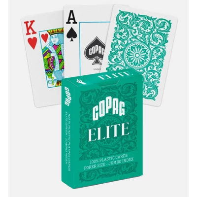 COPAG Elite Jumbo indexes 100% plasztik póker kártya - Zöld, 1 csomag