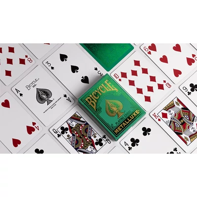 Bicycle Metalluxe Green kártya, 1 csomag