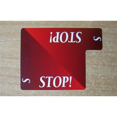 Stop Card - 100% plastic (Lion licitkártya készlethez, Stop kártya)