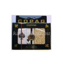 COPAG plasztik póker kártya, 2 Jumbo index, dupla csomag (Black &amp; Gold)