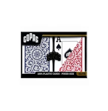 COPAG ELITE 100% plasztik póker kártya, 2 Jumbo index, dupla csomag (piros/kék)