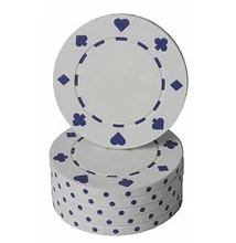 Classic Suited design póker zseton, fehér - 25-pack