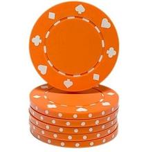 Classic Suited design póker zseton, narancs - 25-pack