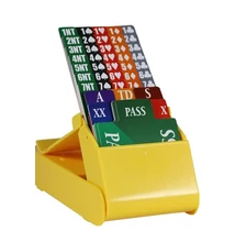 Lion Club Bridge Bidding System (4 db-os bridzs licitdoboz + licitkártya készlet) - Sárga