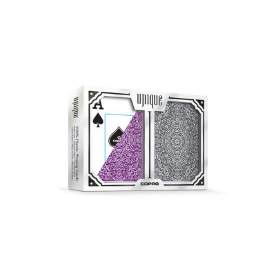 COPAG Unique - Purple/Grey plasztik póker kártya, Jumbo index, dupla csomag