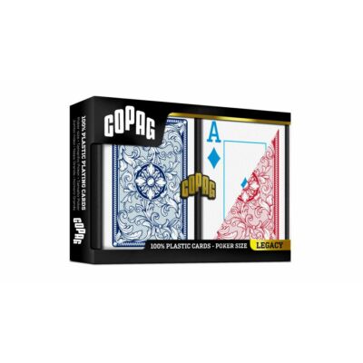 COPAG Legacy, plasztik póker kártya, 4 színű, normál index, dupla csomag