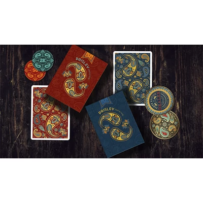 Paisley Poker Red kártya, 1 csomag