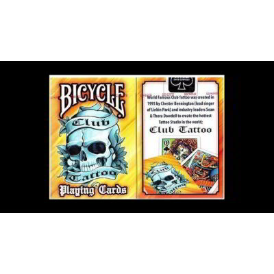 Bicycle Club Tattoo kártya - sárga, 1 csomag
