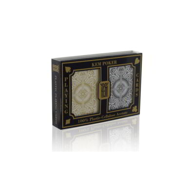 KEM Arrow Wide (Black &amp; Gold) standard, 2-pack Set (100% műanyag kártya, póker méret, dupla csomag)
