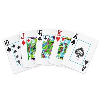 COPAG Neoretic plasztik póker kártya, 2 Jumbo index, dupla csomag (Green/Red/Blue), 1 csomag