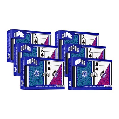 COPAG Neoretic plasztik póker kártya, 2 Jumbo index, dupla csomag (Green/Red/Blue), 1 csomag