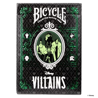 Bicycle Disney Villains kártya, 1 csomag / zöld