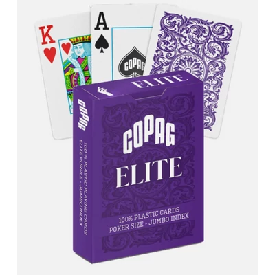 COPAG Elite Jumbo indexes 100% plasztik póker kártya - Lila, 1 csomag