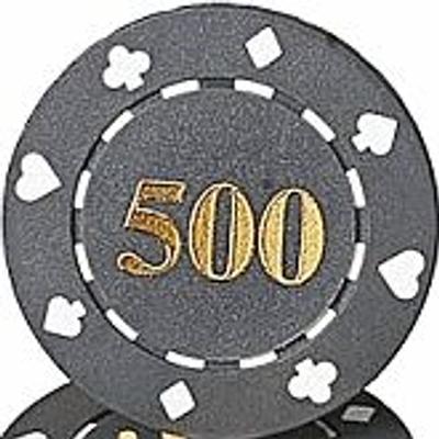 Suited & Numbered póker zseton, 500 - 25-pack
