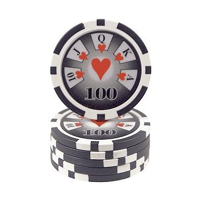 Royal Flush póker zseton, 100 - 25-pack